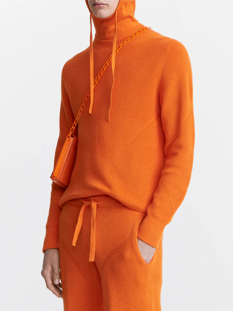 ENGINEERED RIB HOODIE - SAFETY ORANGE