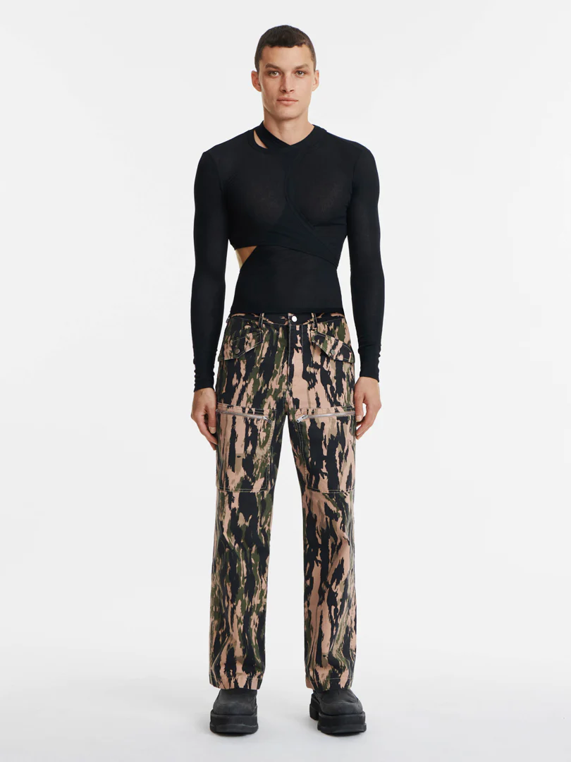 MODULAR LONG SLEEVE TOP - BLACK