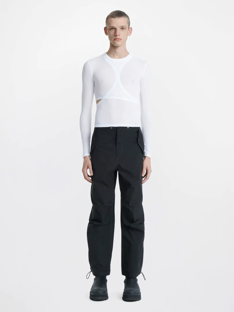 MODULAR LONG SLEEVE TOP - WHITE