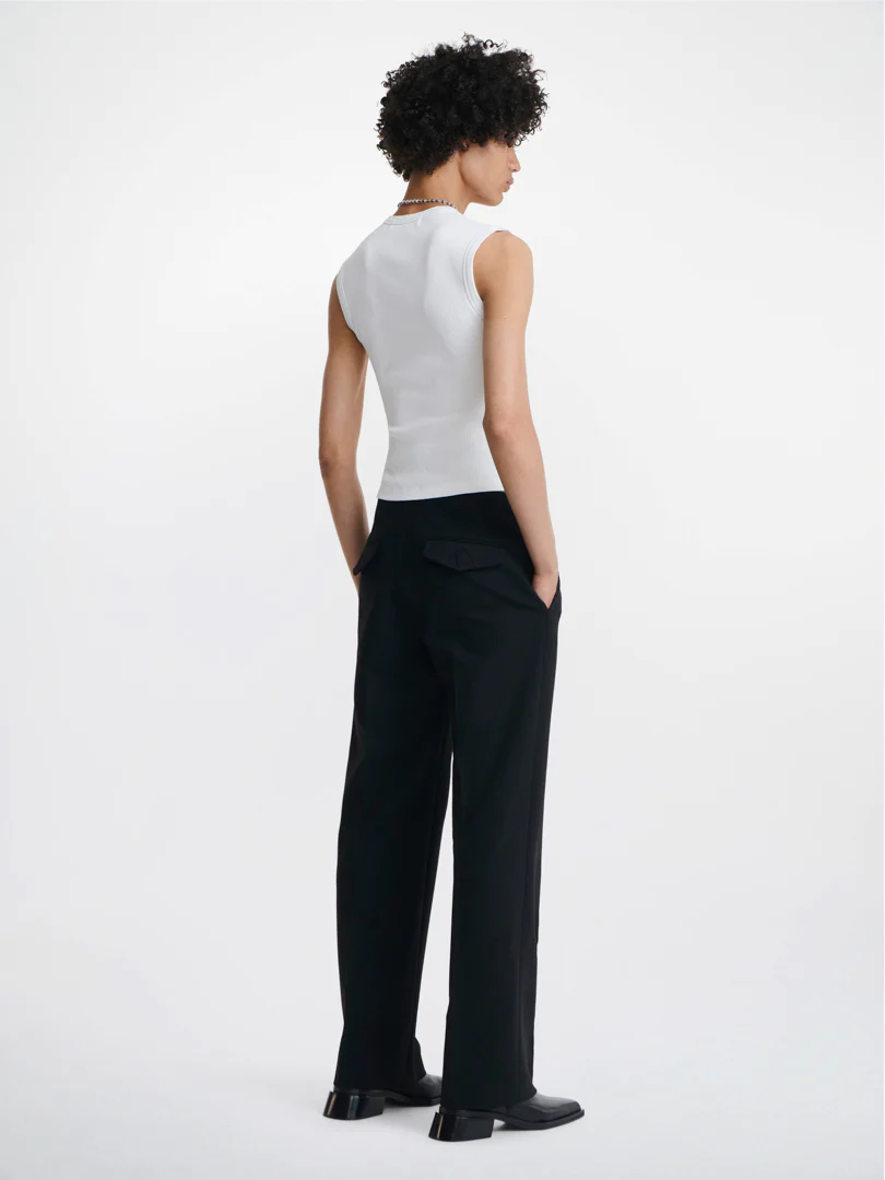 SPLIT HEM CORSET TANK - IVORY