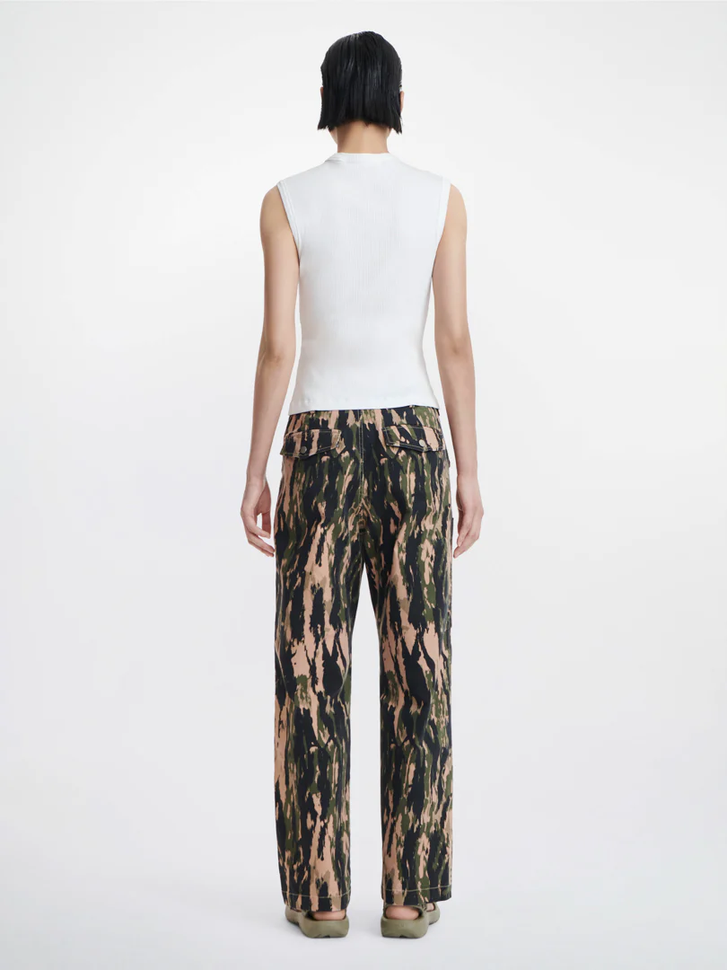 SPLIT HEM CORSET TANK - IVORY