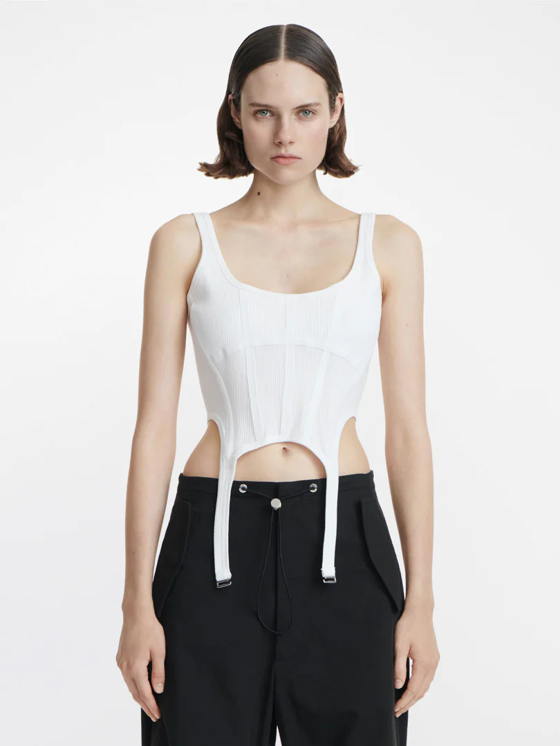 COMBAT CORSET TANK - IVORY