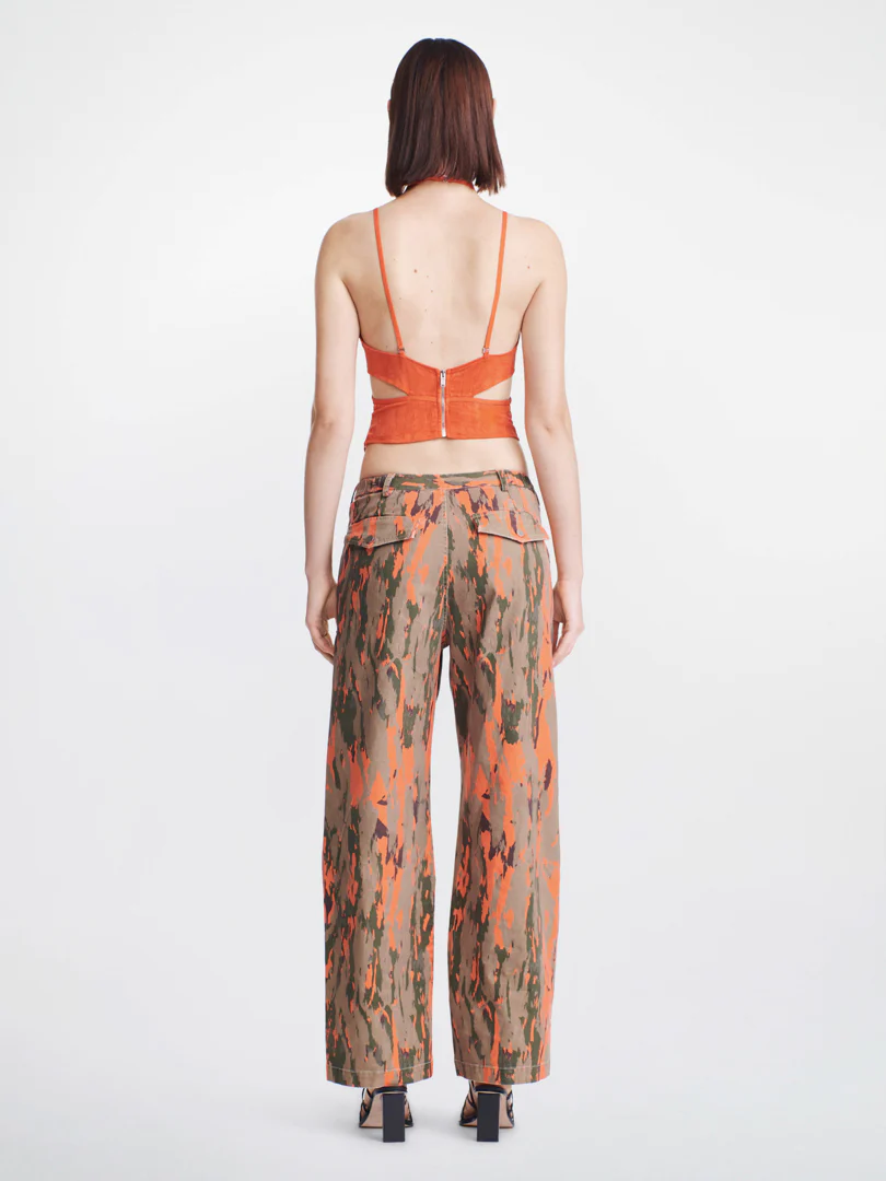 CAMO LACE CORSET IN FLAME