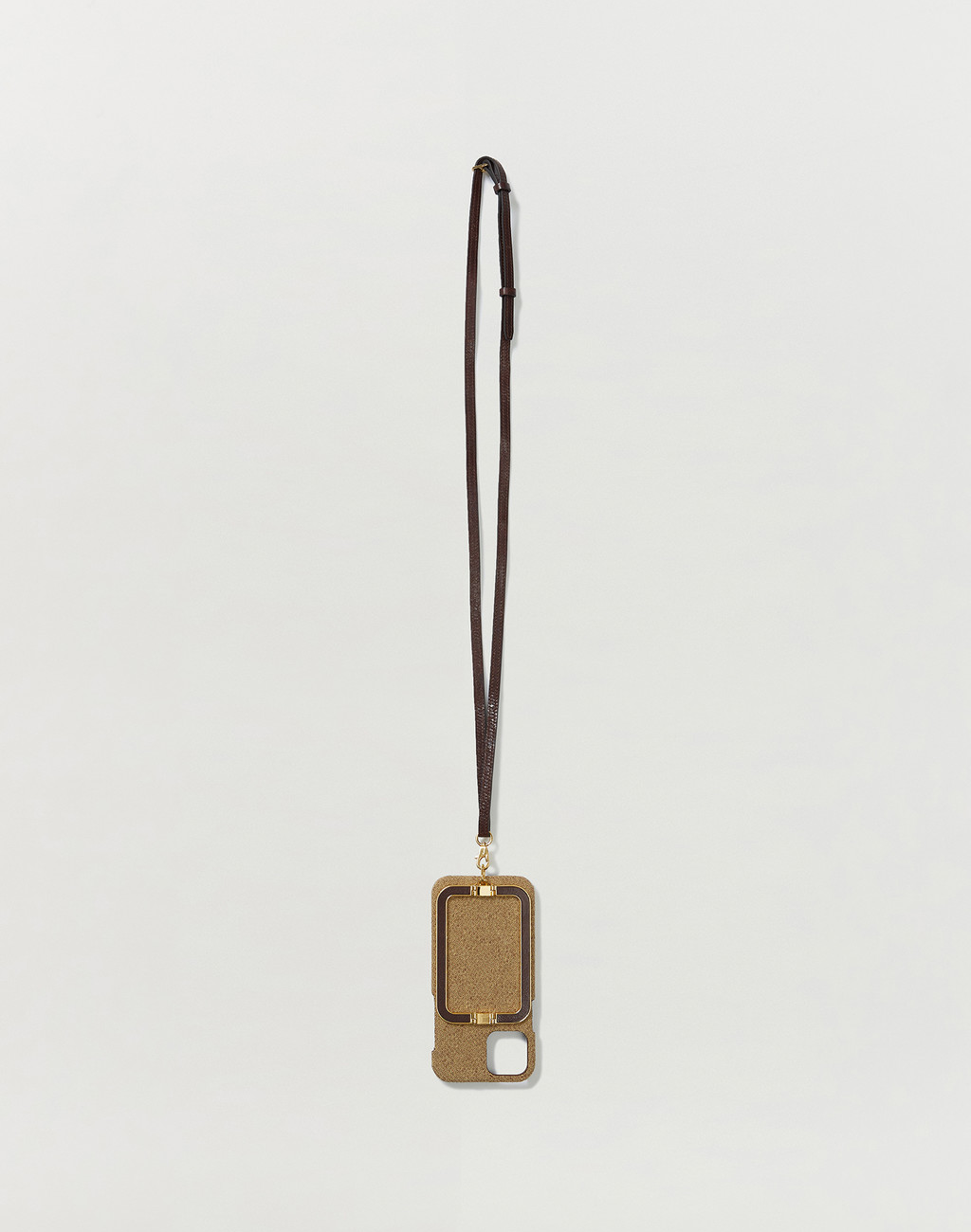 Phone Case with Leather Strap Liney Camel 