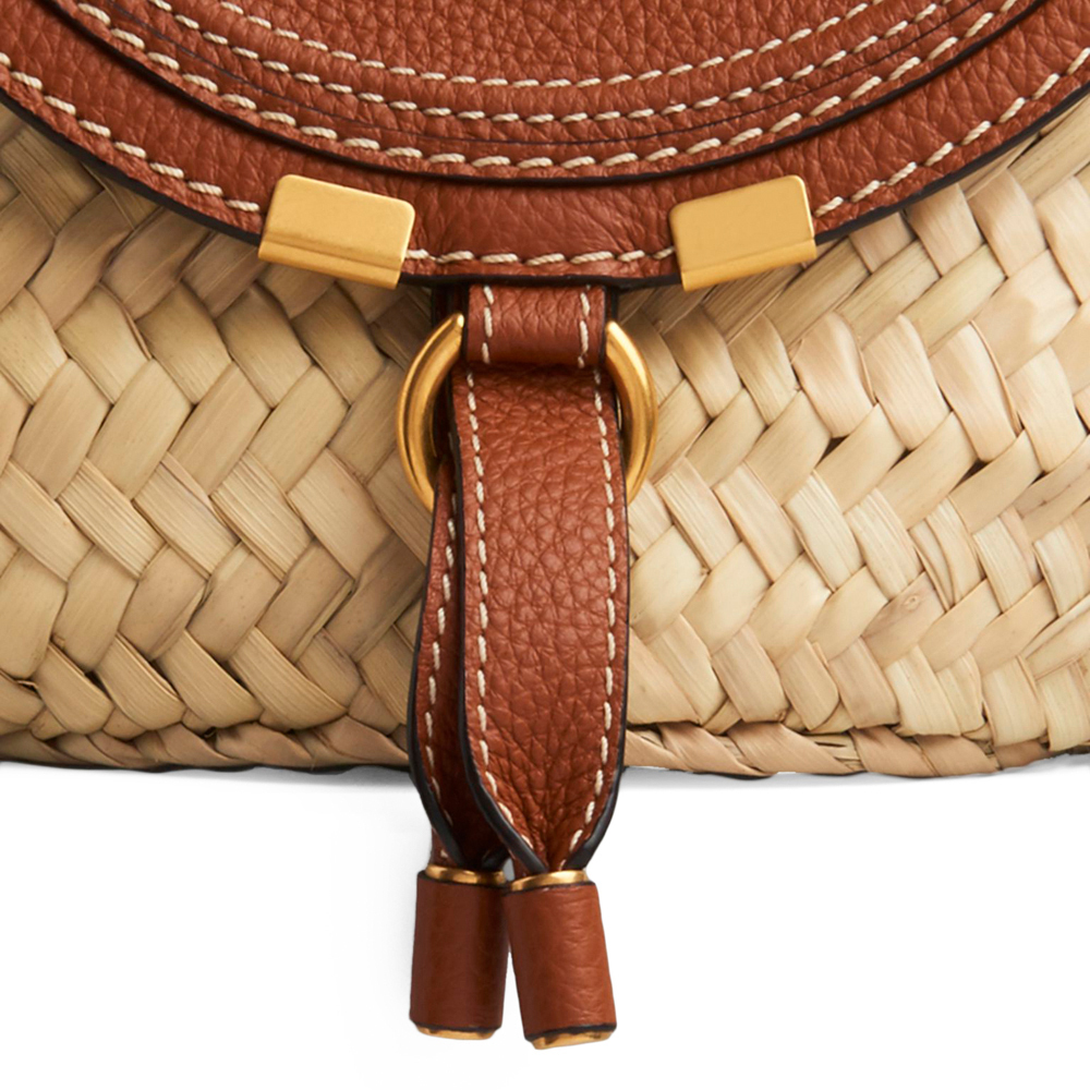 Chloe Small Marcie Basket Bag Tan
