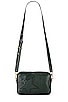 Star Bag in dark green leather with tone-on-tone star