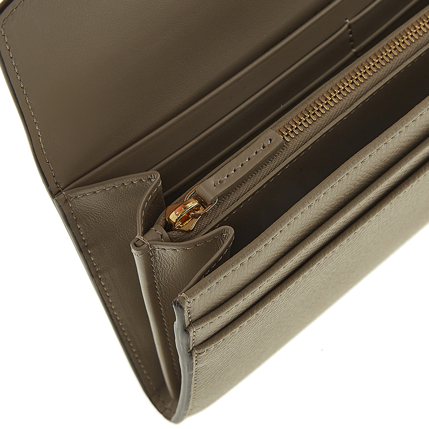 Continental Beige leather wallet