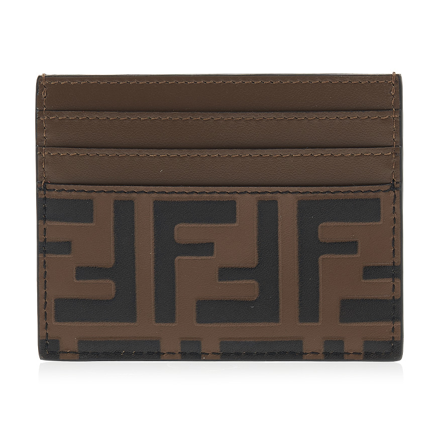 Card Holder Brown leather flat business card holder