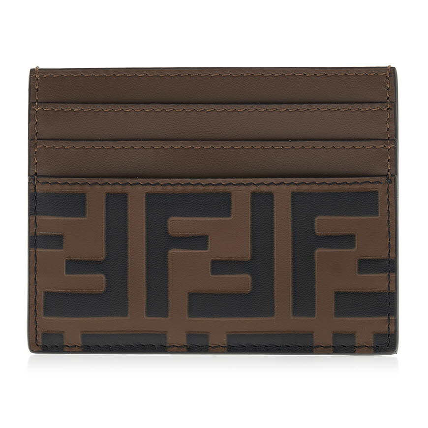 Card Holder Brown leather flat business card holder