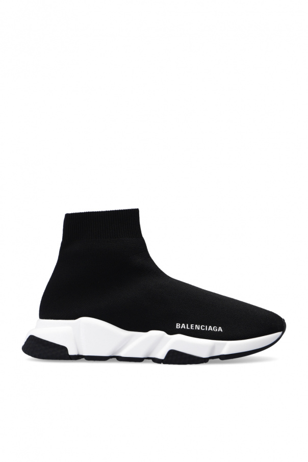 BALENCIAGA BLACK ‘SPEED LT’ SOCK SNEAKERS WHITE