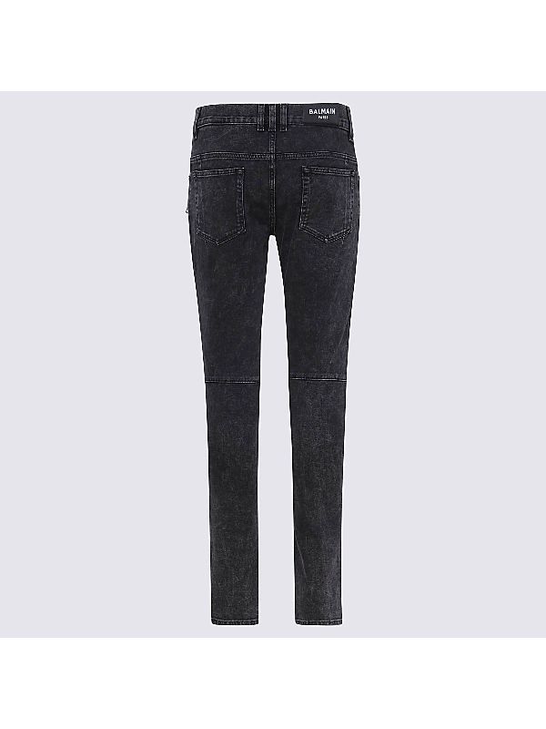 Zip Detail Slim Biker Denim