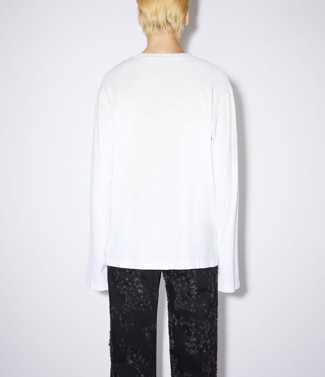 Acne Studios Logo Long Sleeve T-Shirt Optic White