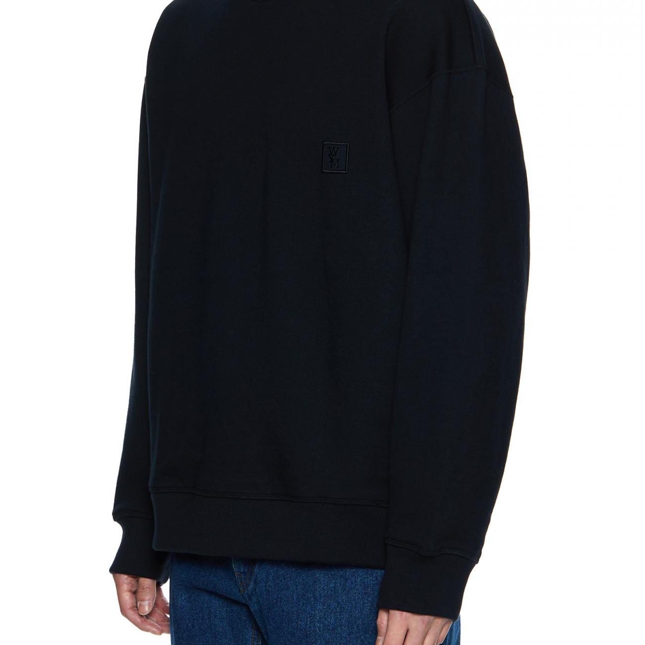 Black Flower Print Backlogo Sweatshirt