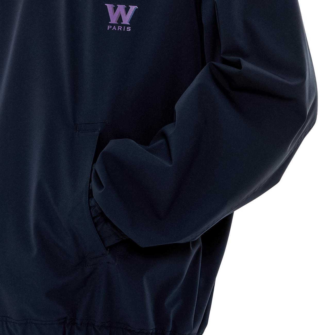 Navy Nylon String Long Sleeve Back Logo T-shirt