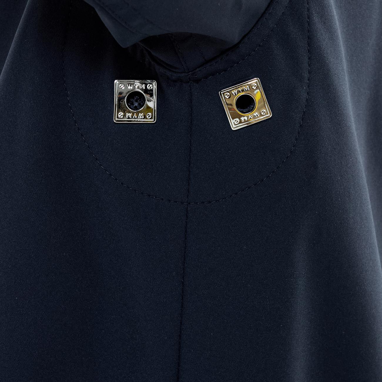Navy Nylon String Long Sleeve Back Logo T-shirt