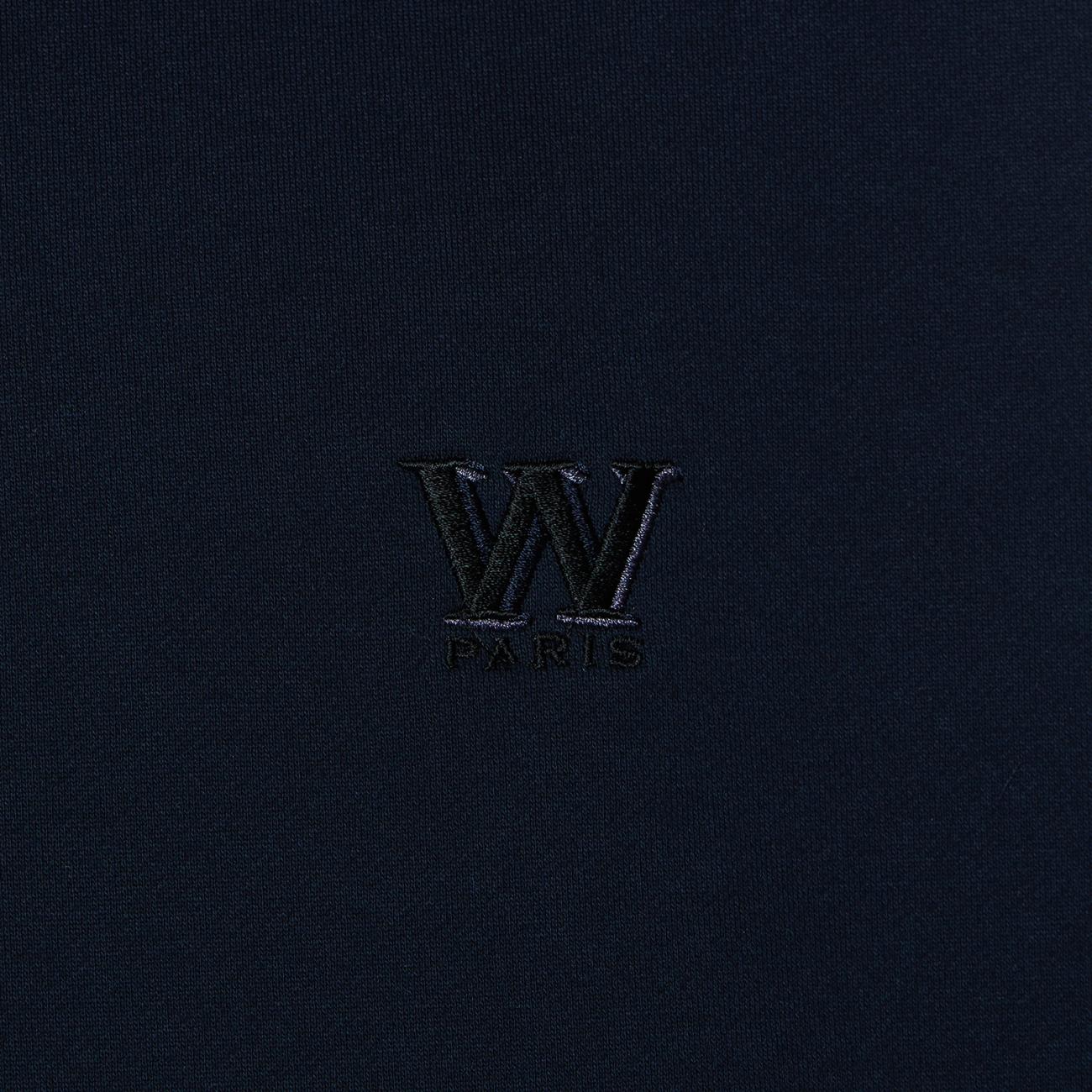 Navy W Embroidered Polo T-shirt