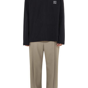 Black Cotton Backlogo Long Sleeve T-shirt