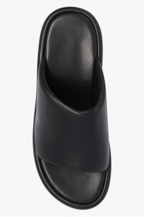 BALENCIAGA BLACK ‘RISE’ WEDGE SLIDES