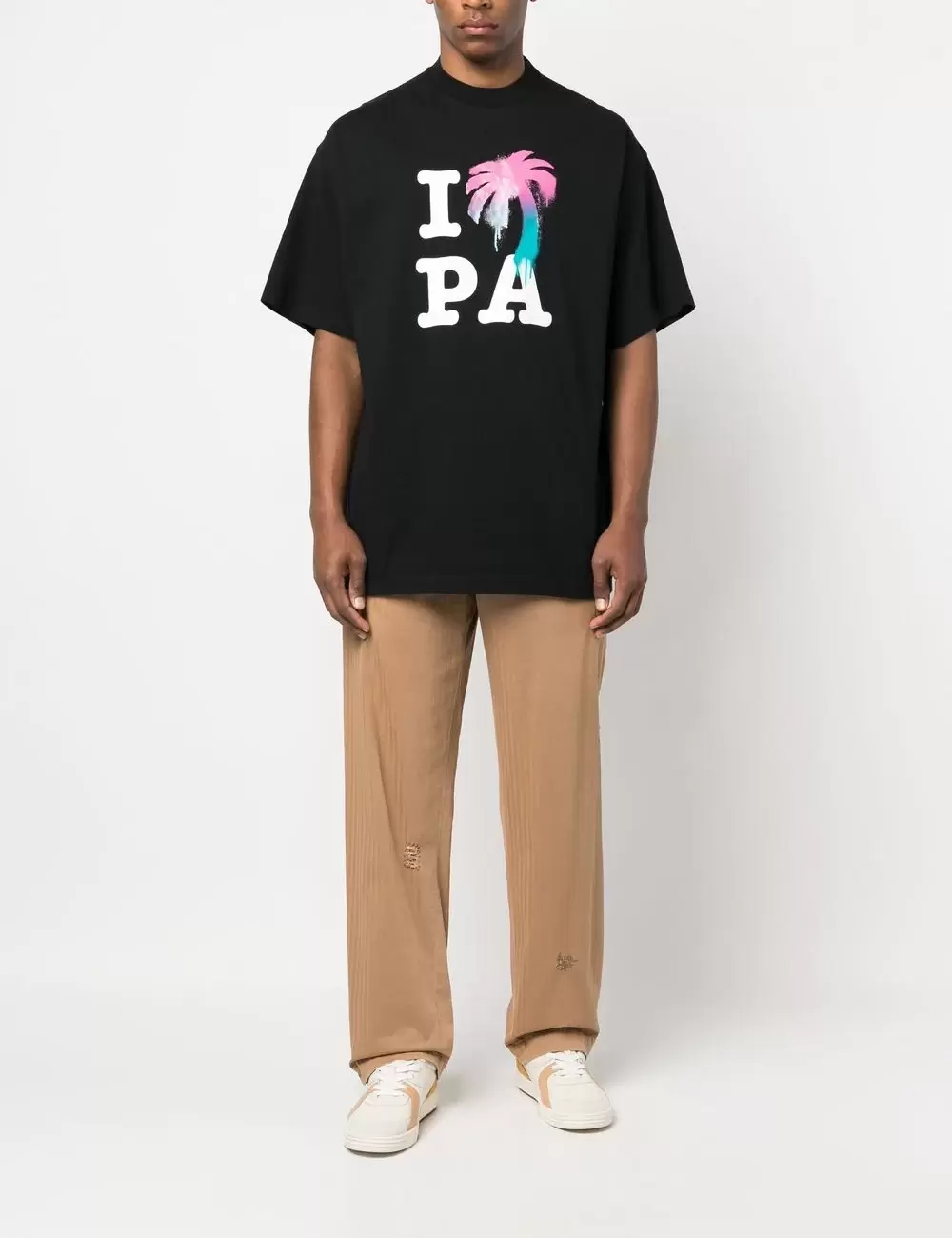 Palm Angels logo-print organic cotton T-shirt