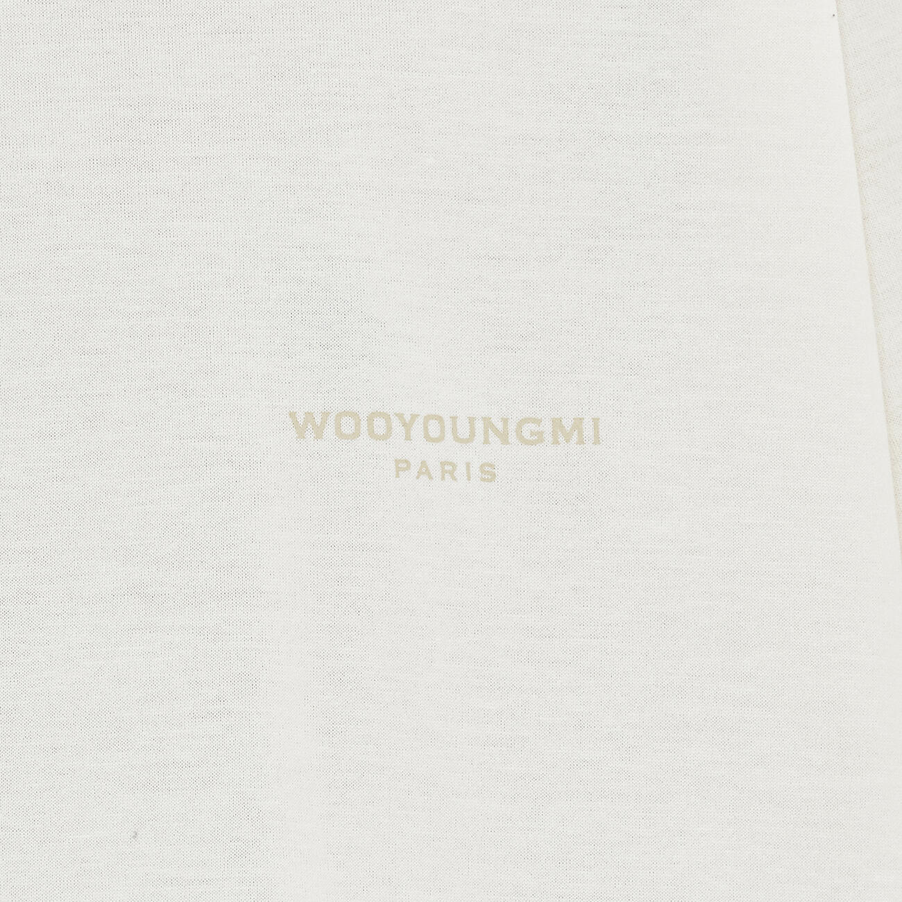 Ivory Cotton and Leather Patch T-shirt