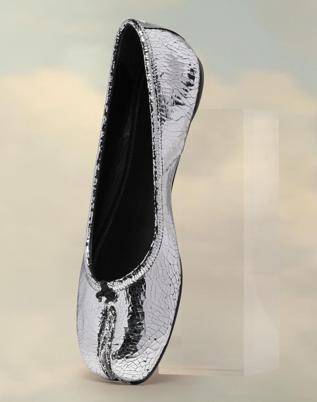 Tabi broken mirror ballerina silver