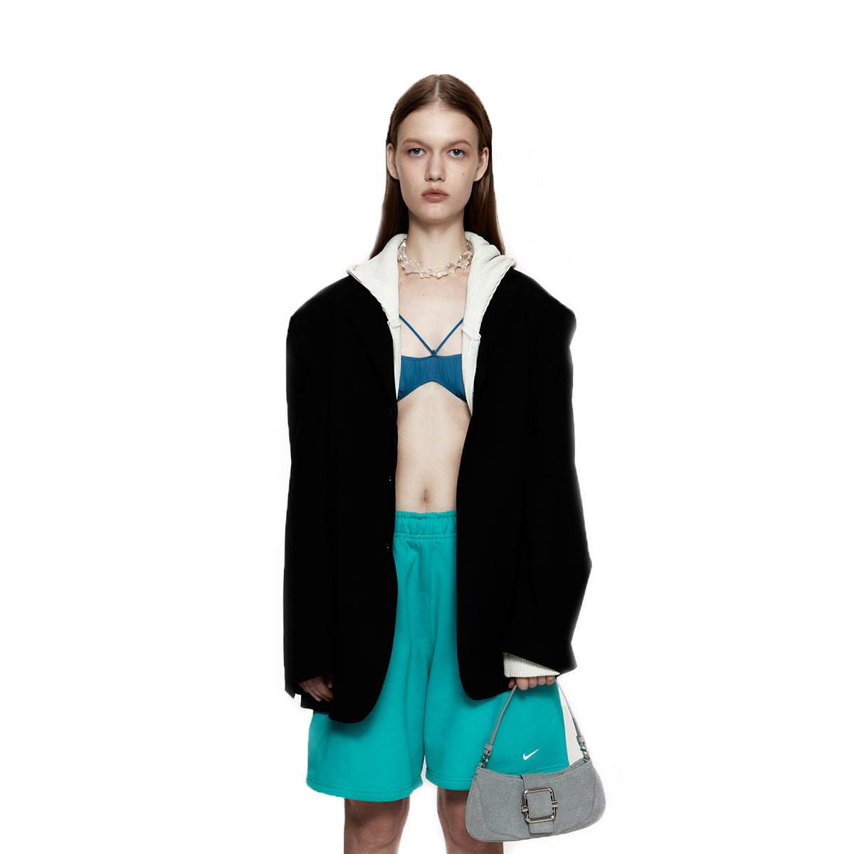 SHOULDER BROCLE_SMALL [DENIM ICE GREY]