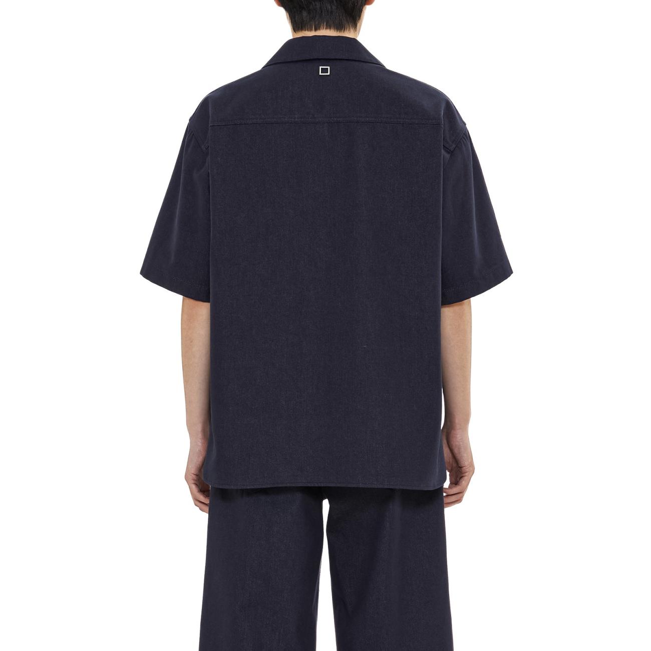 navy denim polo shirt