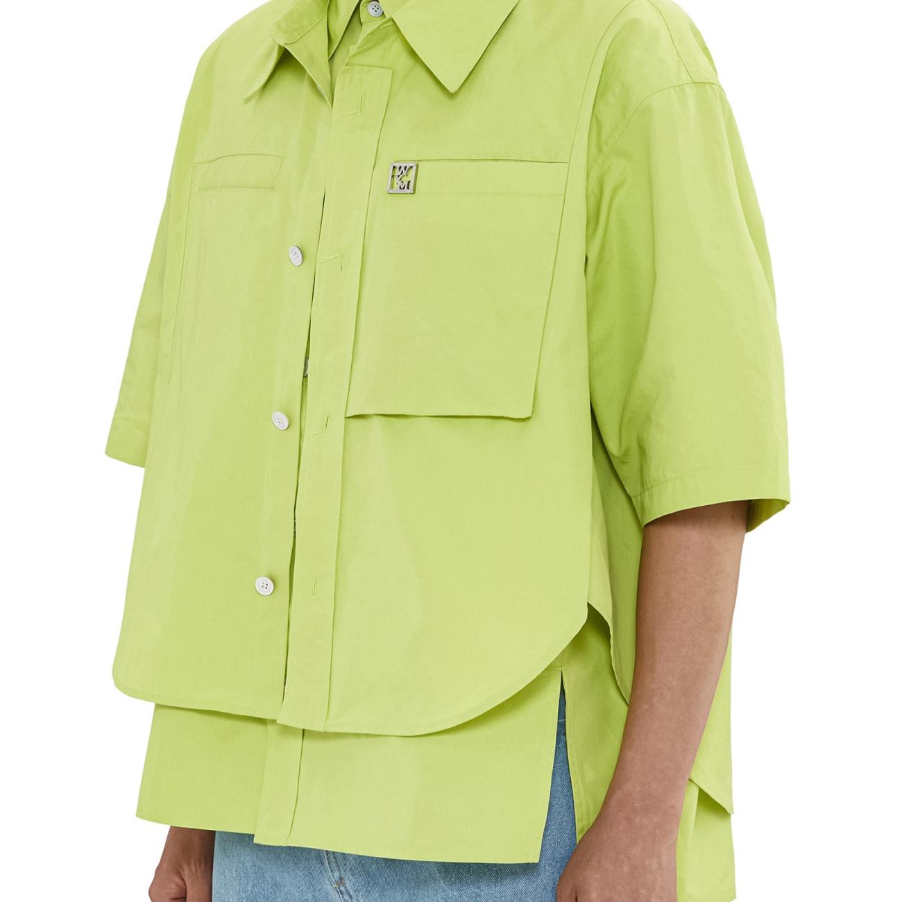 Lime double layered short sleeve shirt