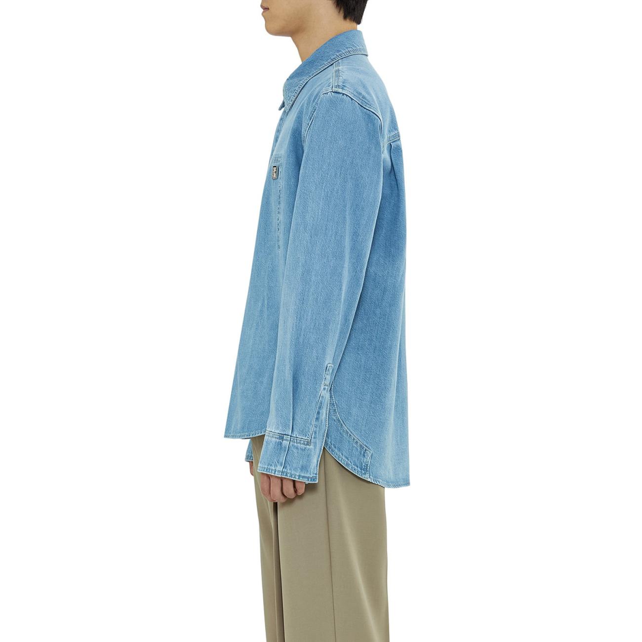 light blue nickel logo shirt