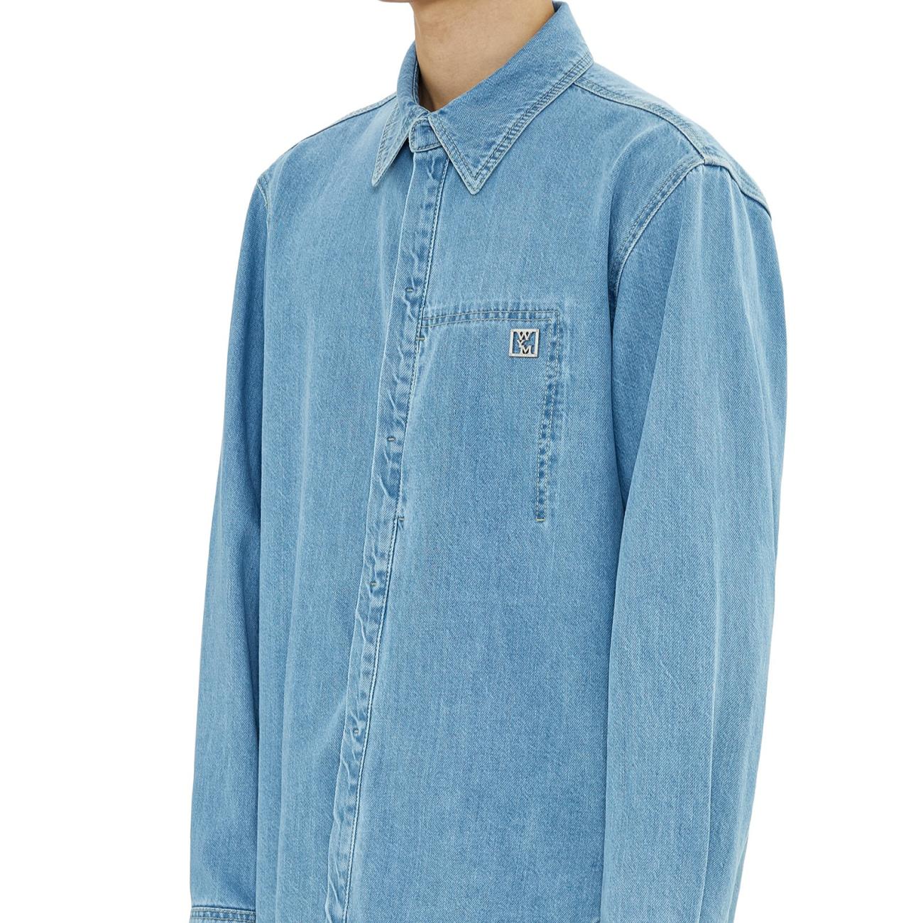 light blue nickel logo shirt