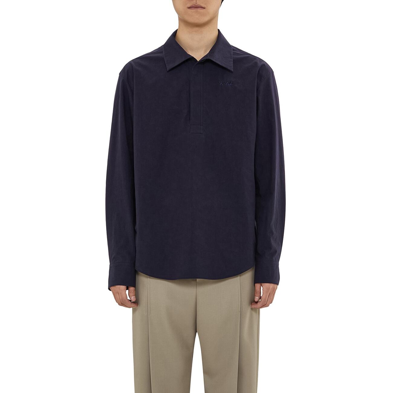 navy embroidered detail polo shirt