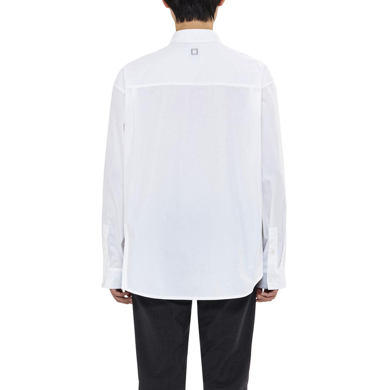 white embroidered detail shirt