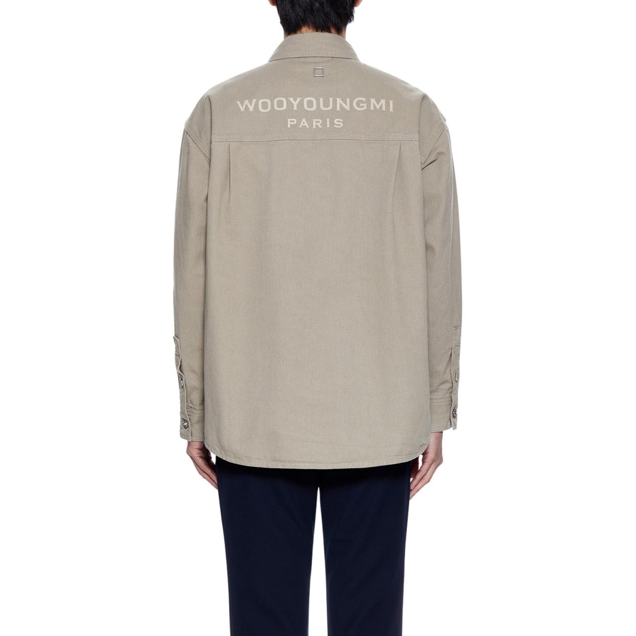 Beige Denim Backlogo Shirt