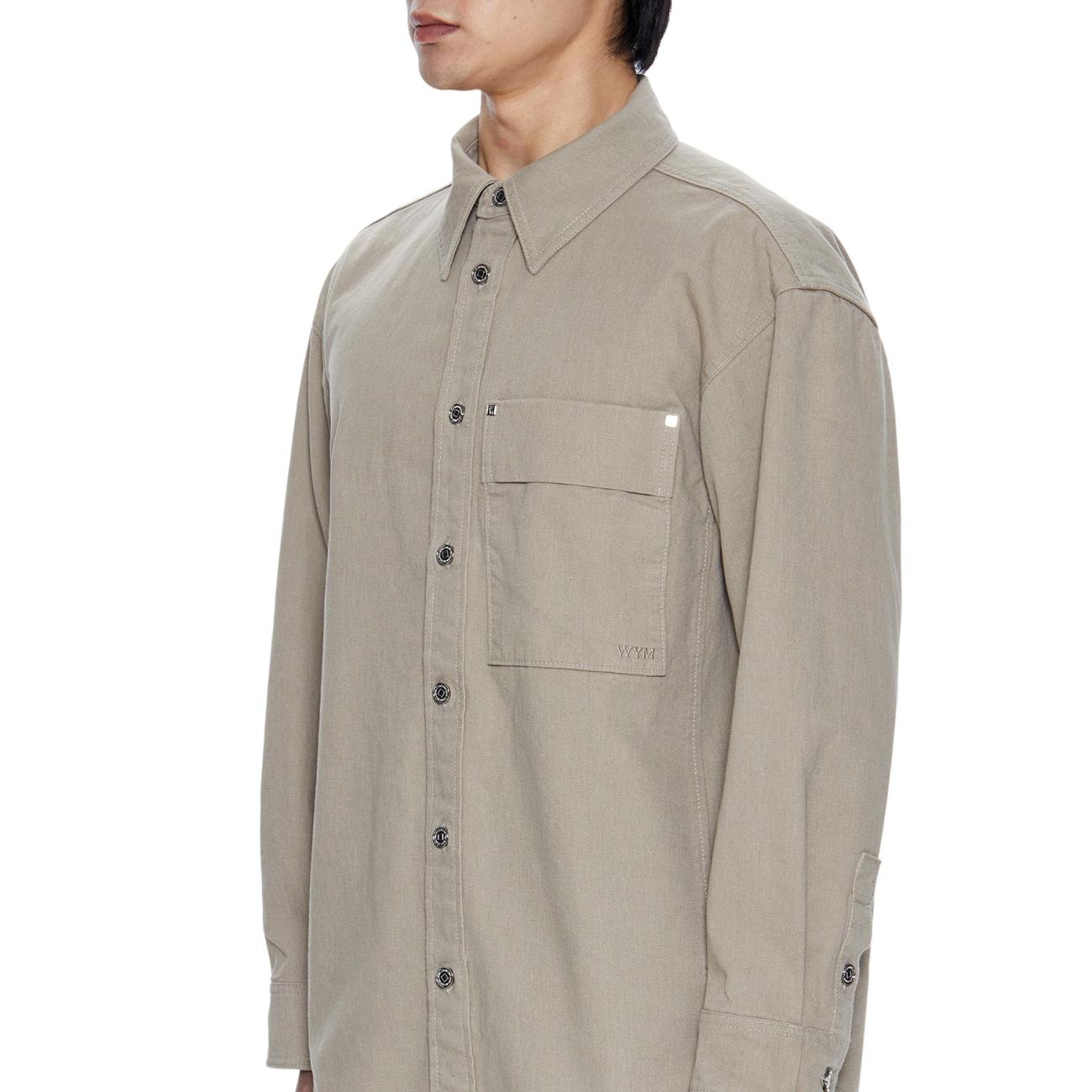 Beige Denim Backlogo Shirt