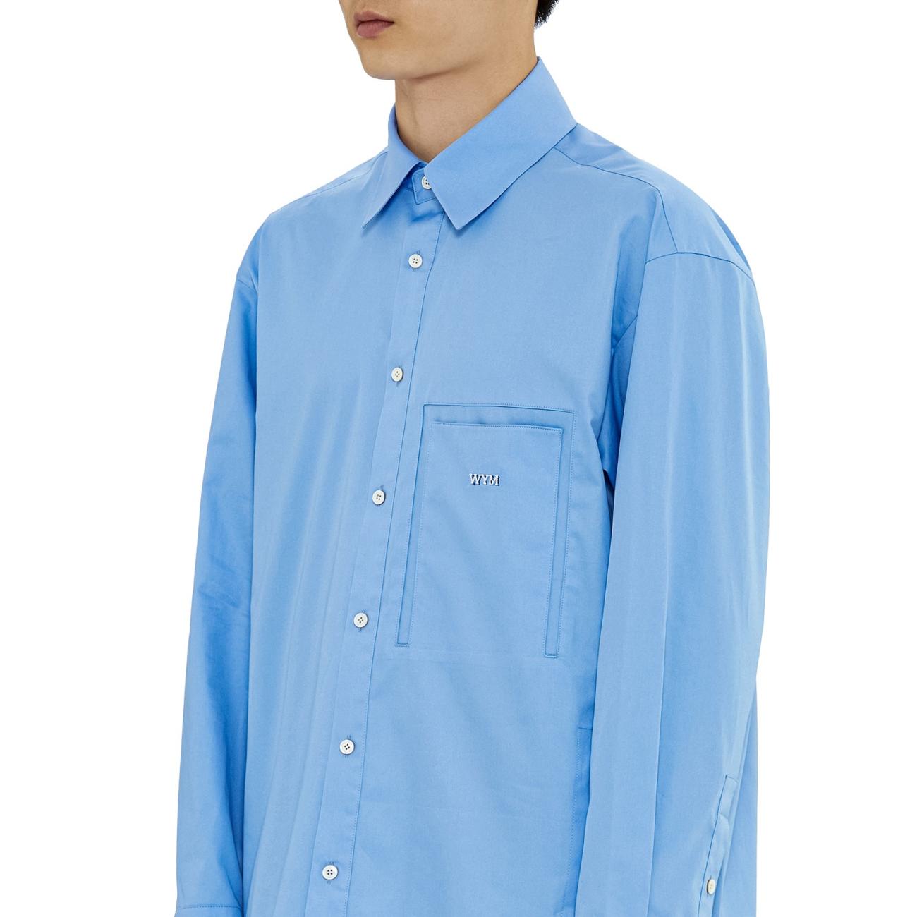 Blue Cotton Backlogo Shirt