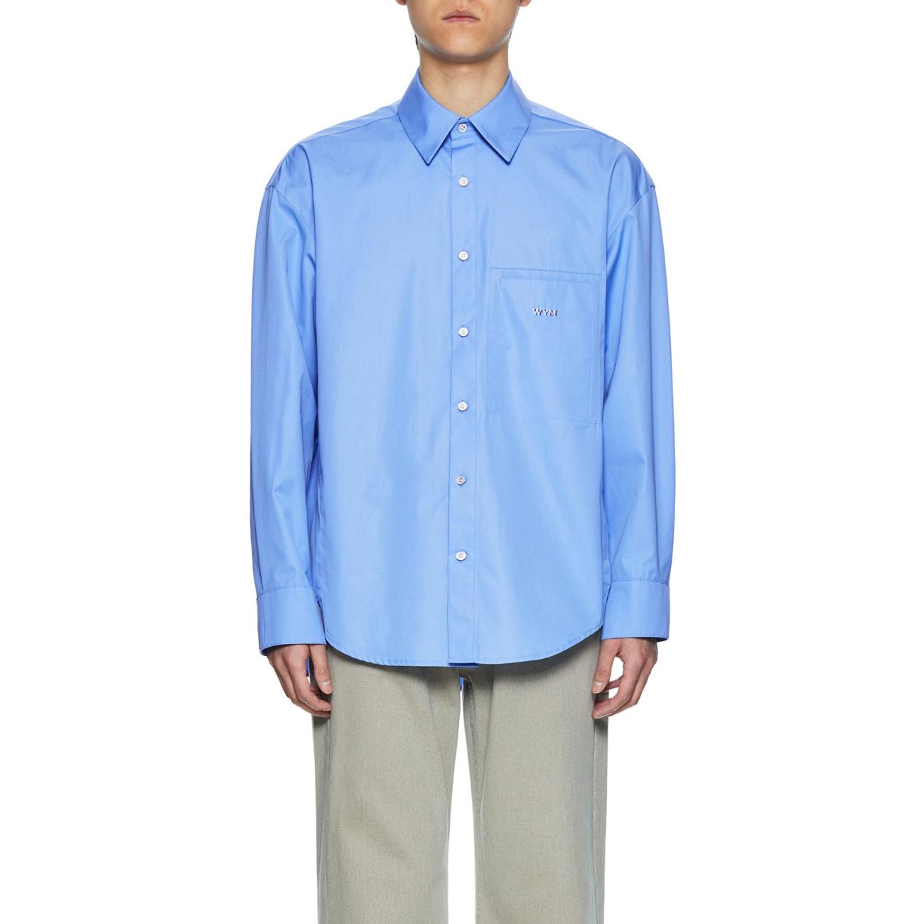 Blue Cotton Butterfly Backlogo Shirt