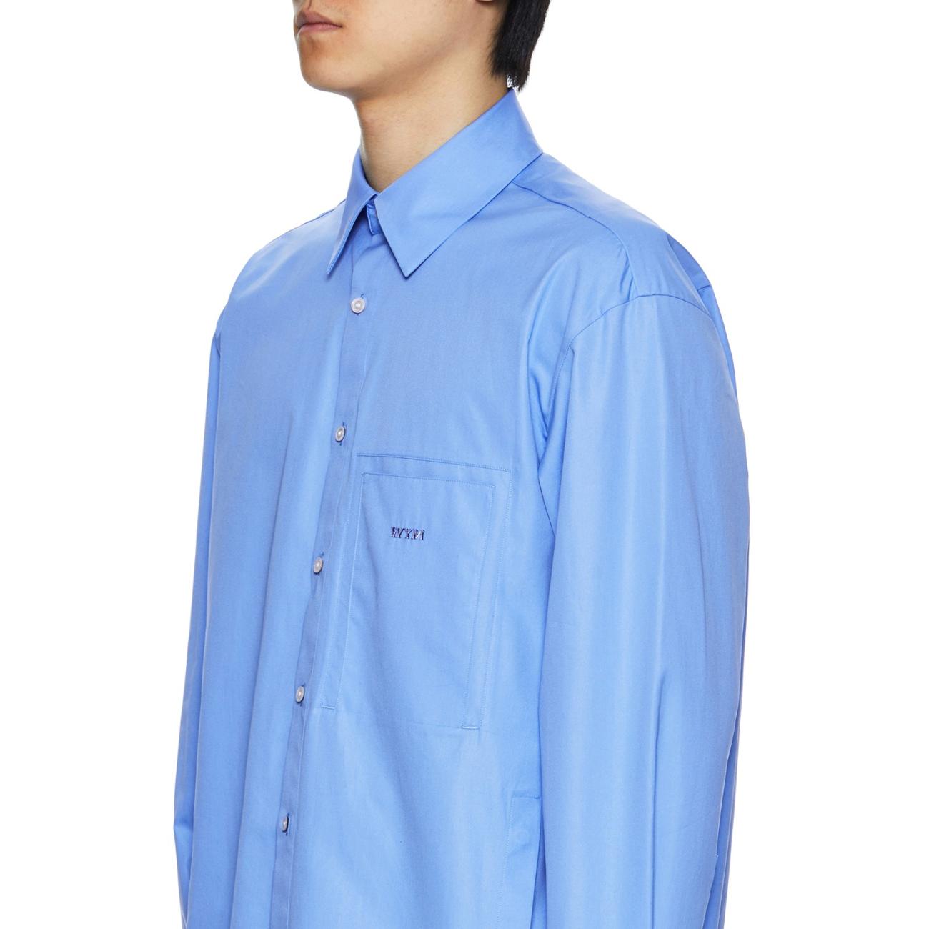 Blue Cotton Butterfly Backlogo Shirt
