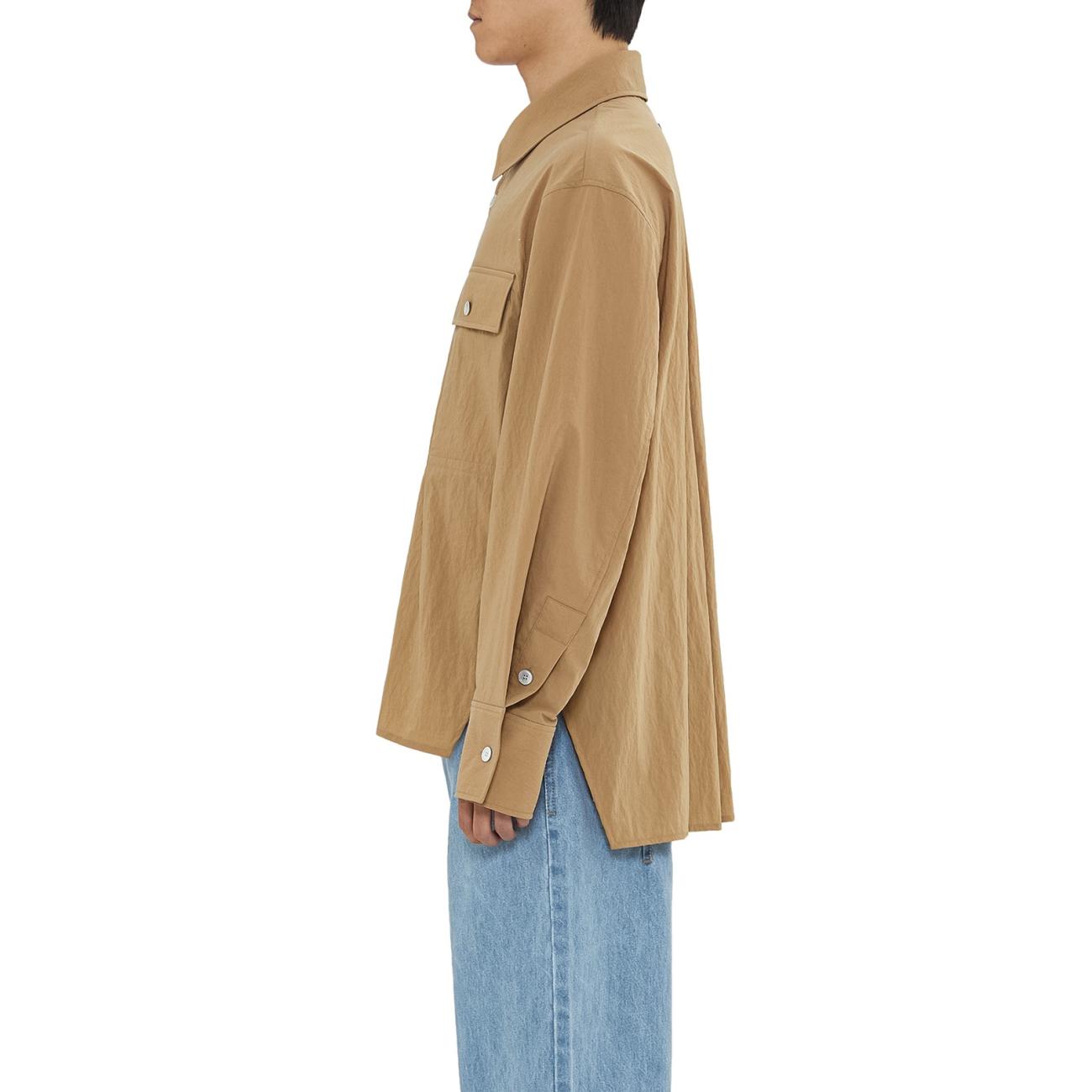 Beige Nylon Pocket Shirt