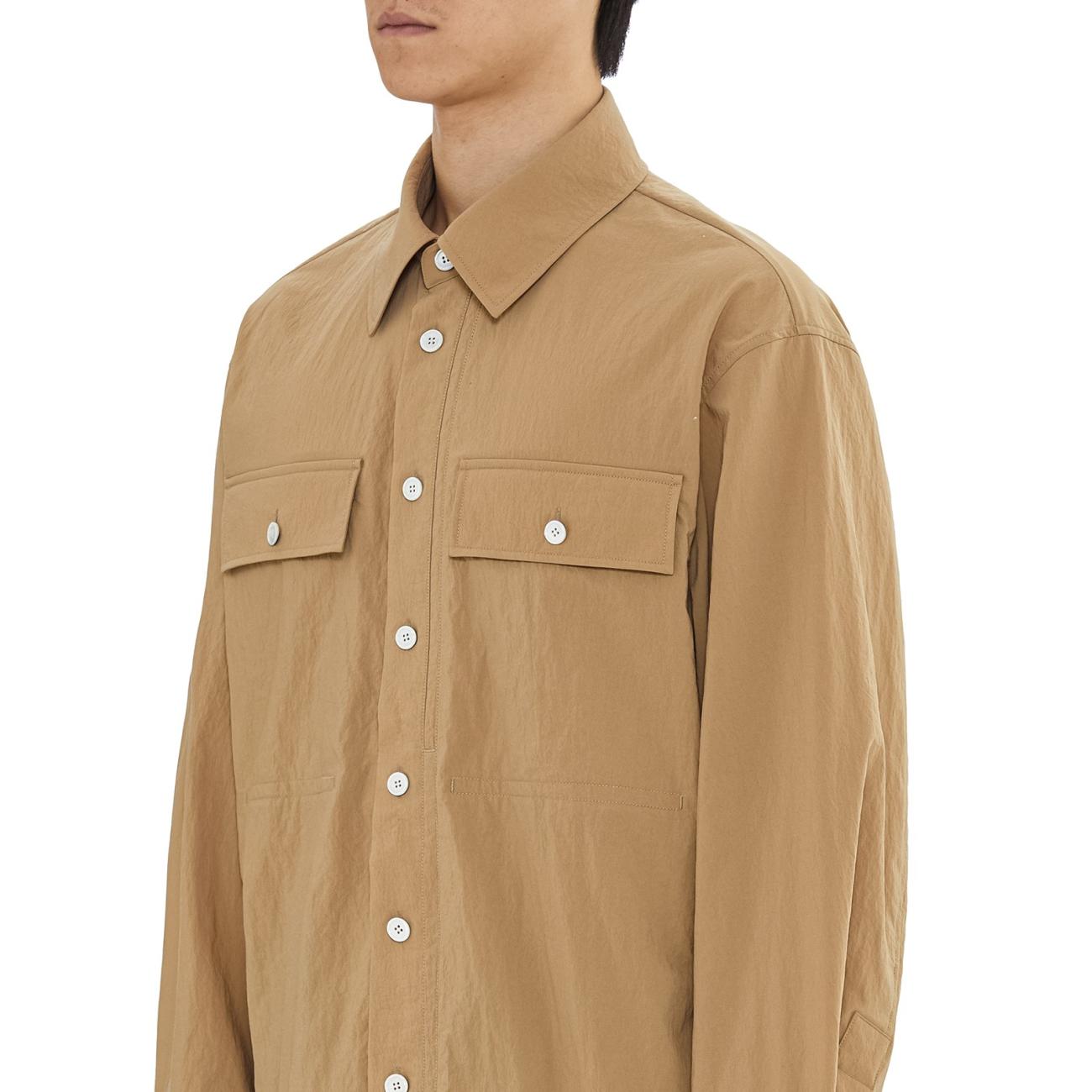 Beige Nylon Pocket Shirt