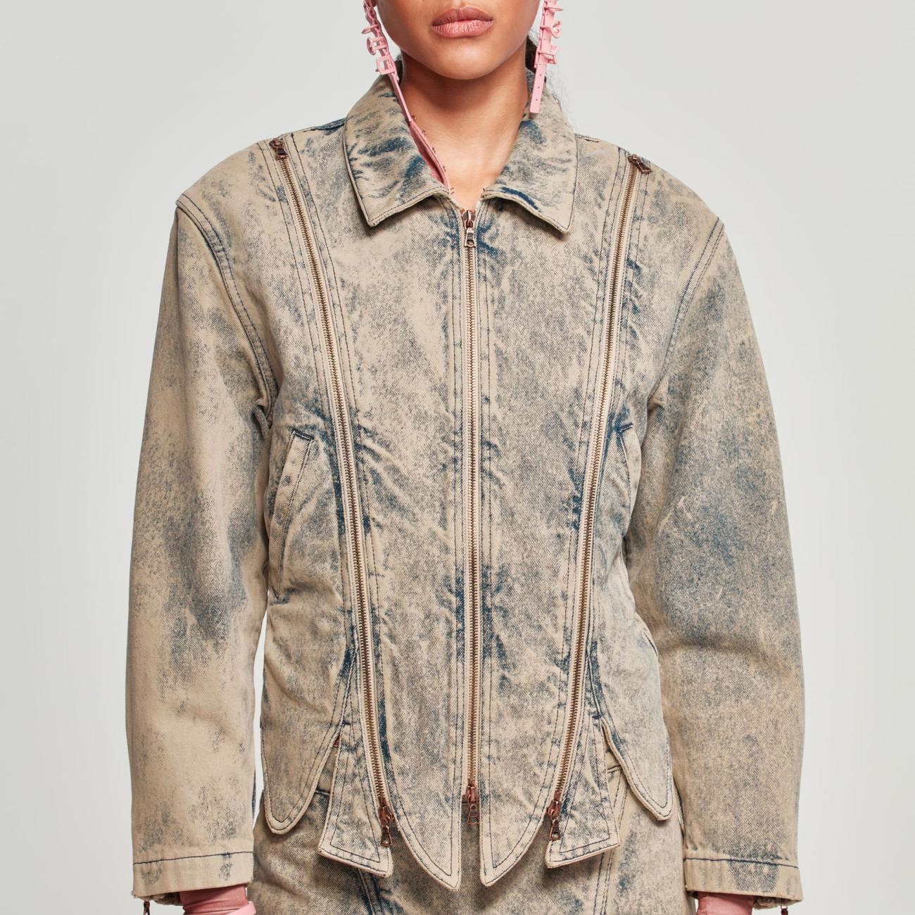 Tudor Zip Denim Jacket