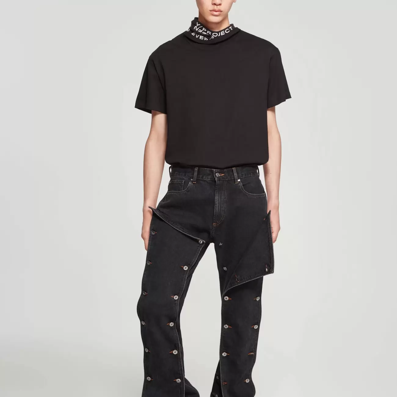 Classic Button Panel Jeans 