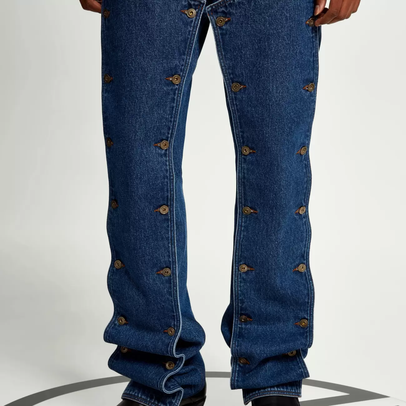 Classic Button Panel Jeans Navy