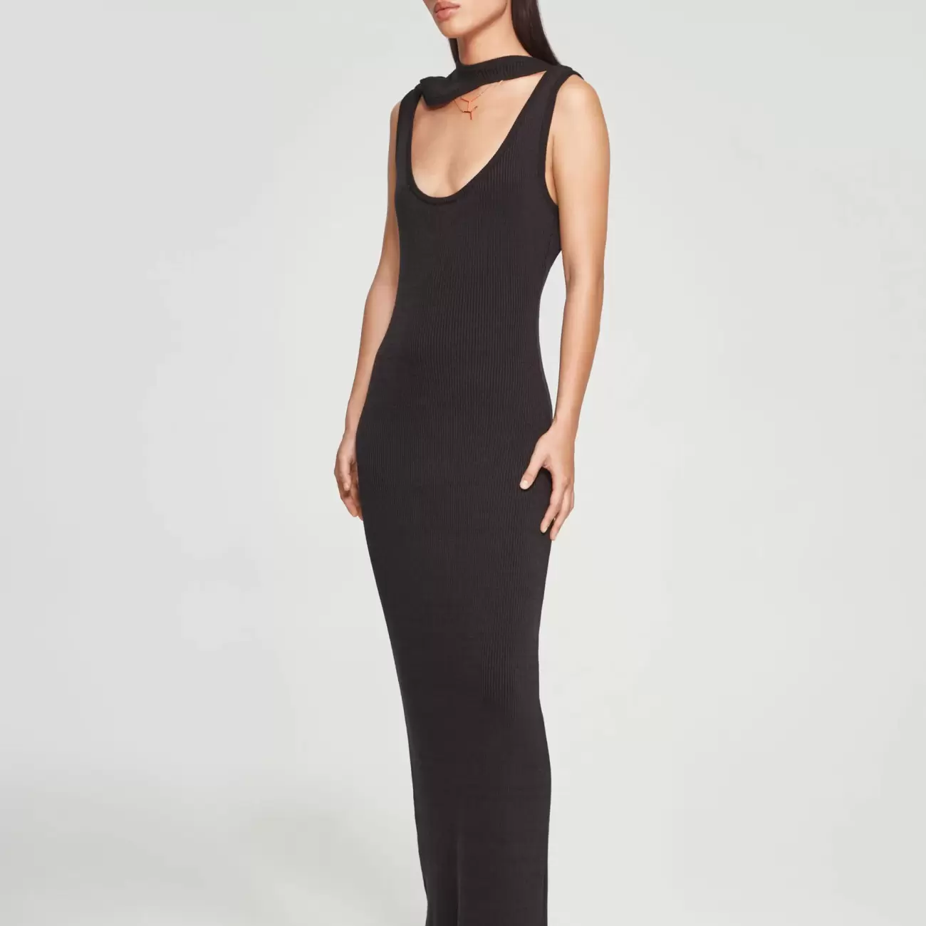 Classic Triple Collar Knit Tank Dress