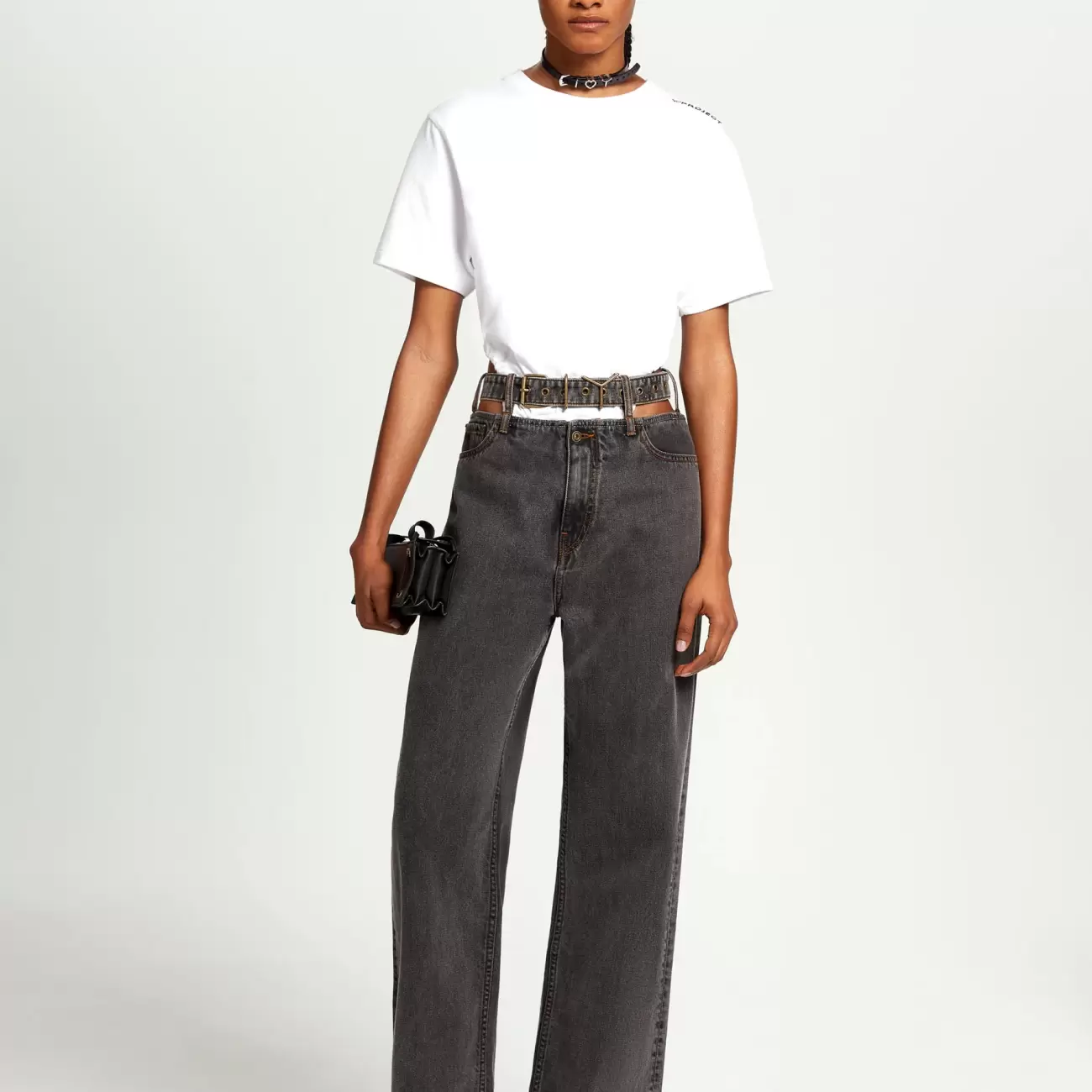 Y Belt Jeans Grey Female