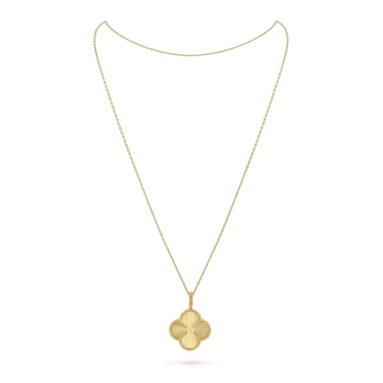 Magic Alhambra long necklace guilloché 