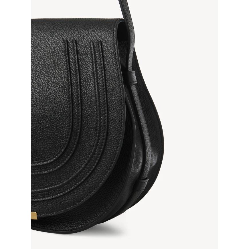 MARCIE MEDIUM SADDLE BAG  BLACK