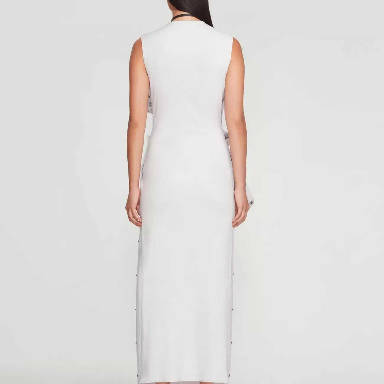 Snap Panel Sleeveless Dress