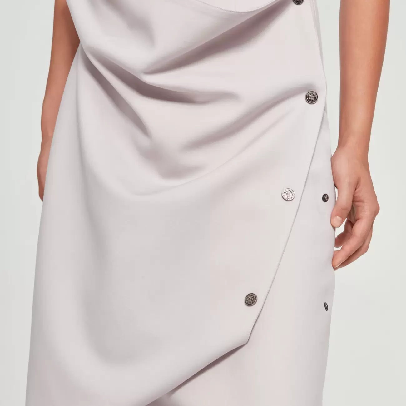 Snap Panel Sleeveless Dress