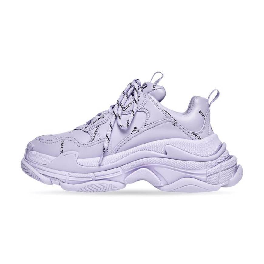 TRIPLE S TRAINERS ALLOVER LOGO IN LIGHT PURPLE