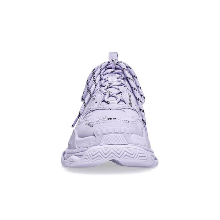 TRIPLE S TRAINERS ALLOVER LOGO IN LIGHT PURPLE